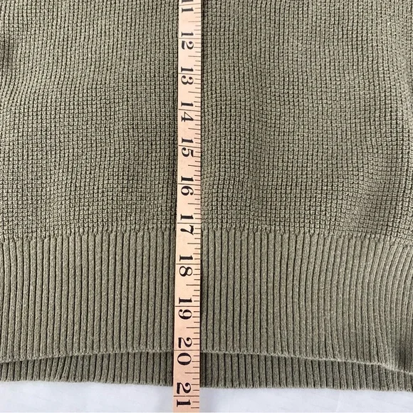 Ralph Lauren LRL Preppy Equestrian Cotton Henley Sweater Olive Orange L - Picture 6 of 6